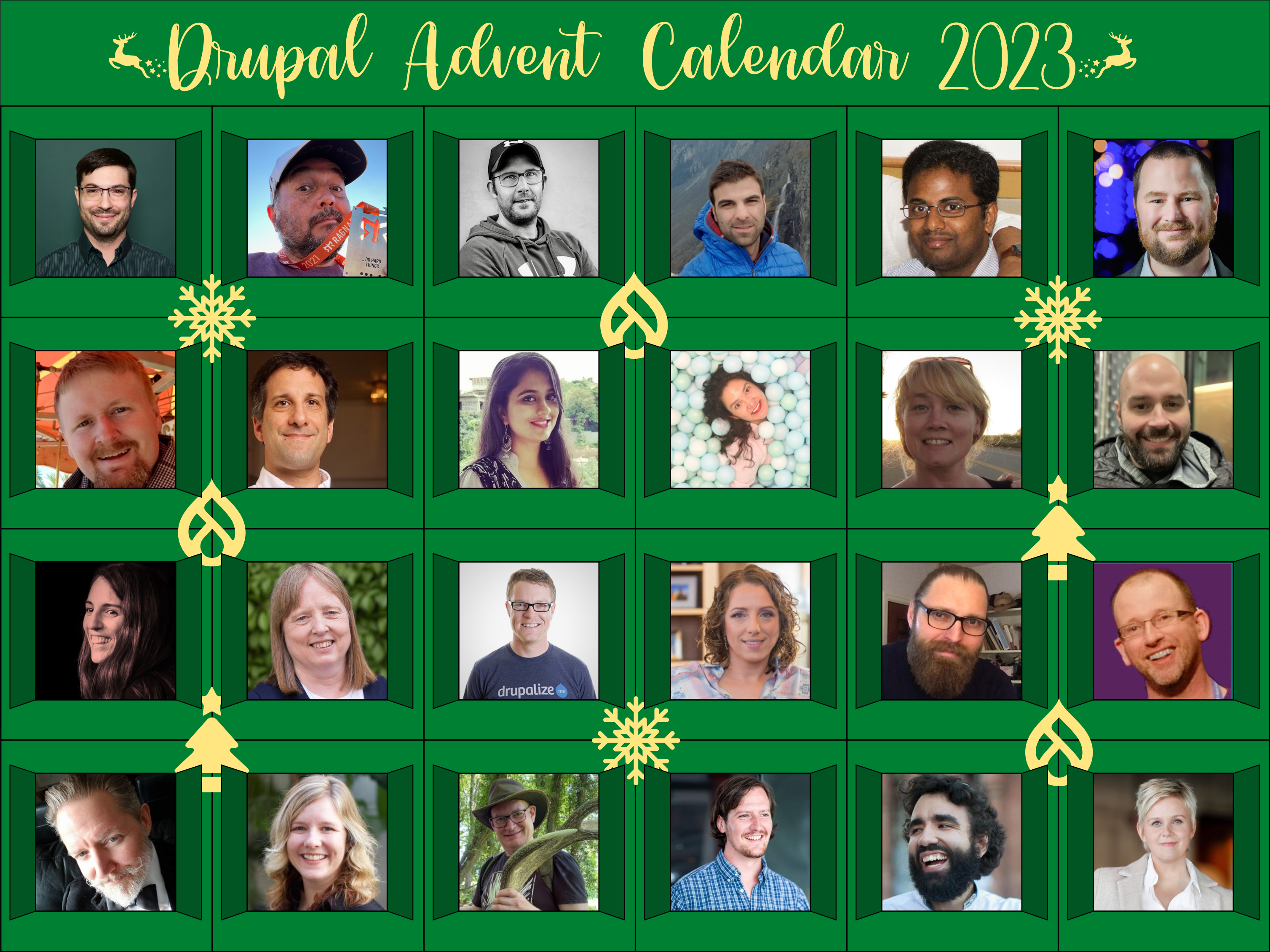 The calendar with the people behind the doors